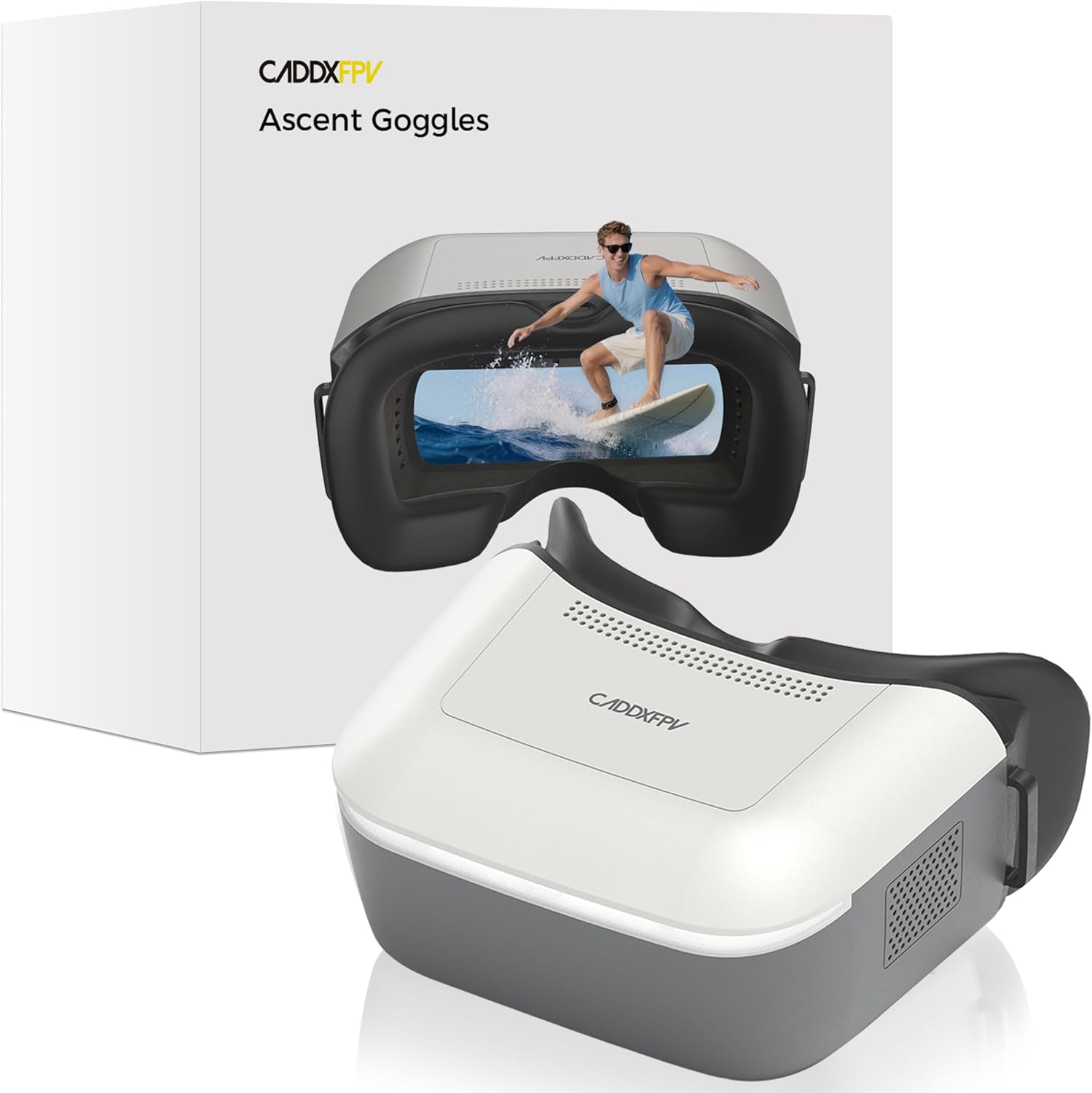 CADDXFPV Walksnail Ascent HD Digital FPV Goggles – 4.5" 1080P/60FPS Screen, 5.8GHz Digital Transmission, 4km Range, 32ms Low Latency, DVR Recording (Supports 256GB SD), Compatible with Ascent System