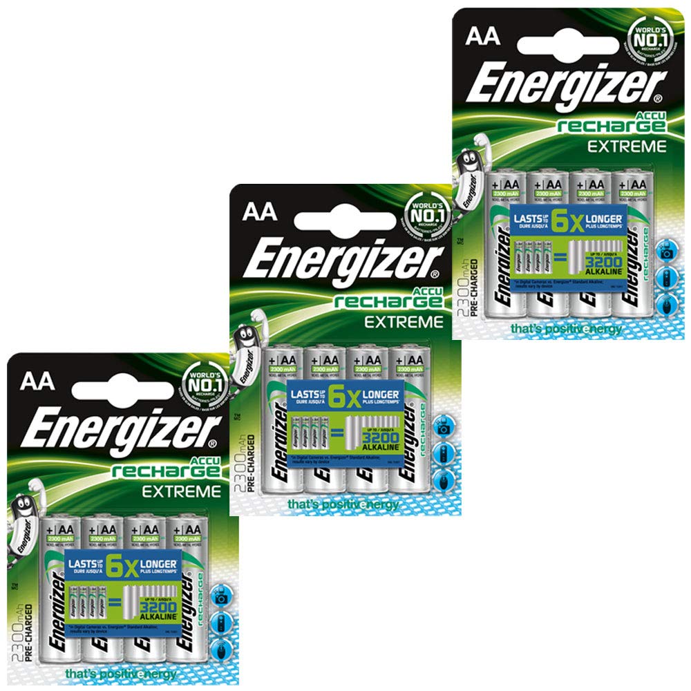 ENERGIZER Lot de 3 Blisters de 4 Piles Eco Advanced LR6 AA