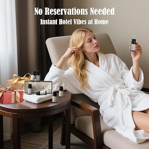 Miniatura 7 de Juego de regalo de aceites difusores de hotel, juego de aceites esenciales de aromaterapia, aromas de hotel de lujo para difusor para el hogar, té