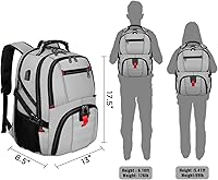 Vista 7 de YOREPEK Travel Backpack, Extra Large 50L Laptop Backpacks for Men Women, Water Resistant College Backpack Airline Approved Business Work Bag with
