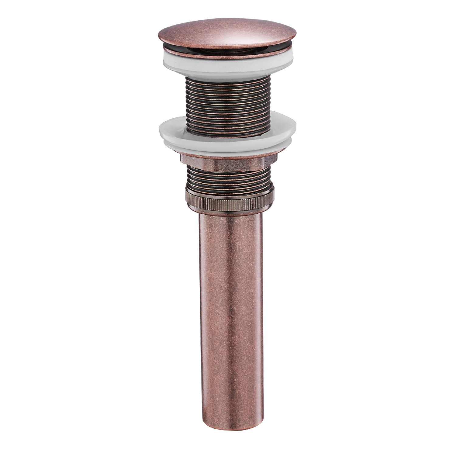 BWE 1 5/8" Bathroom Faucet Vessel Sink Drain Fits Bathroom Standard Sink Hole 1-1/2" to 1-3/4" Vanity Pop up Drain Assembly Stopper Without Overflow Copper