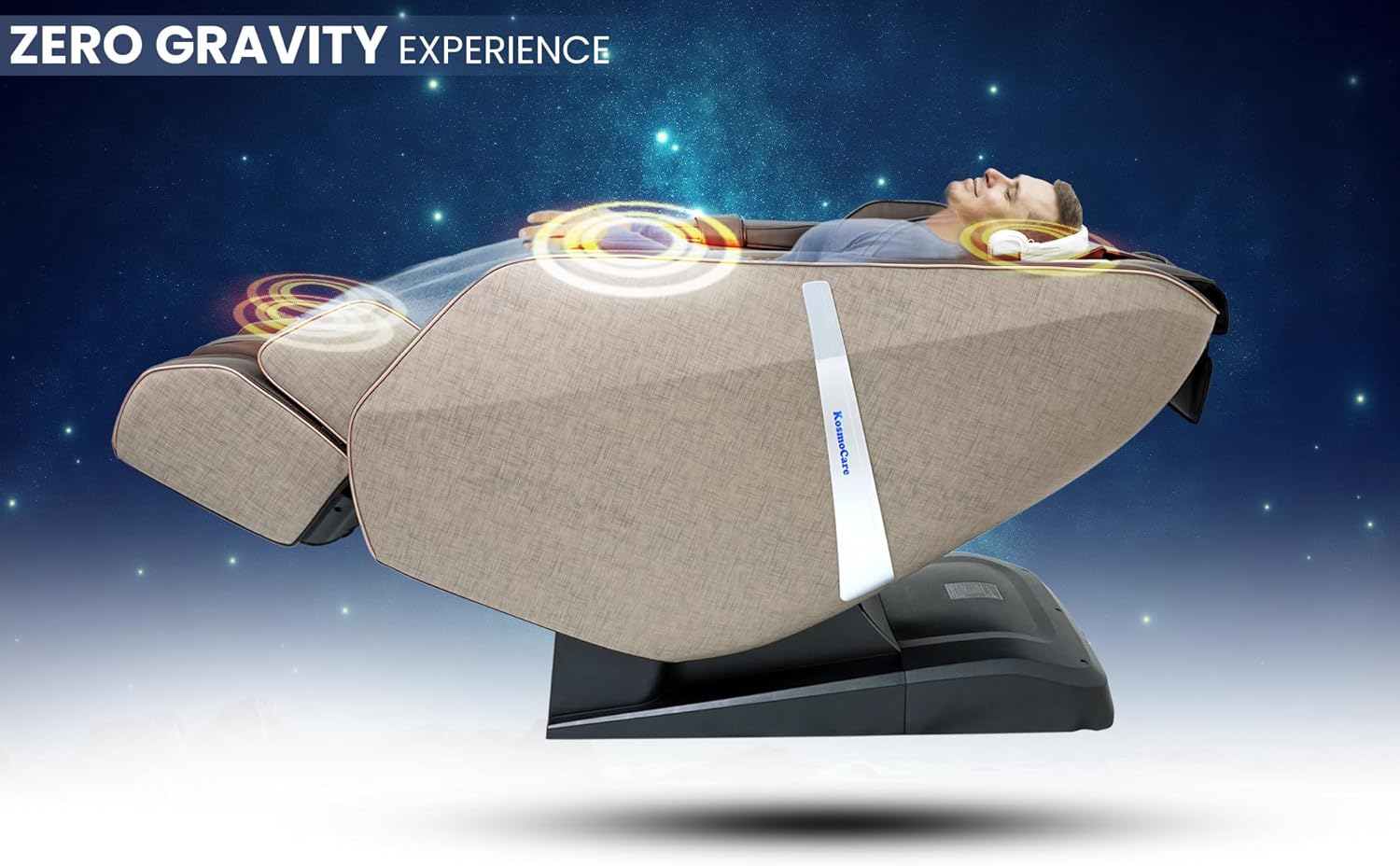 KosmoCare Zero Gravity Full Body Massage Chair with Voice Control | Body Massager Machine for Stress Relief | Recliner Chair for Pain Relief with Air Pressure L-Track Stretch | Brown KosmoCare Zero Gravity Full Body Massage Chair with Voice Control | Body Massager Machine for Stress Relief | Recliner Chair for Pain Relief with Air Pressure L-Track Stretch | Brown