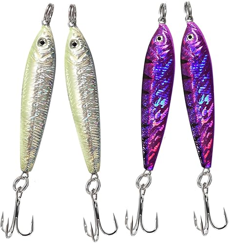 4 piezas de 2 colores de pez WOW! 4.5 onzas de cebos de metal mega de pesca de 4-12 oz Mega Live Lure Butterfly Luna Slow jig Fast Vertical jigs con