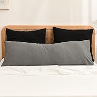 Vista 61 de BESTOUCH Funda de almohada 100% algodón lavado para cabello y piel, tacto de lino, suave, cómoda, transpirable, juego de 2 fundas de almohada