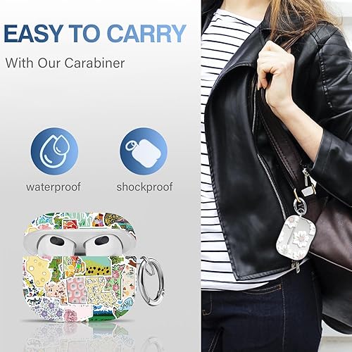 Vista 72 de Maxjoy for AirPods 2nd Generation Case, Unique Design Hard Protective Shockproof Airpods Case Cover with Keychain Compatible with Apple AirPods Sea