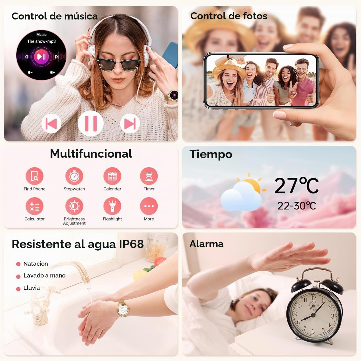 Reloj Inteligente Hombre,Smartwatch Mujer con Llamadas | Ciclo Menstrual/Monitor de Sueño/SpO2/Podómetro,110+ Modos Deportivos, IP68 Impermeable Reloj Deportivo, Android, iOS
