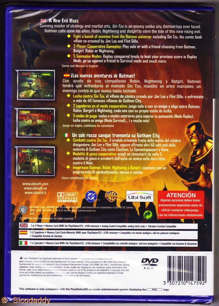 Batman:Rise of Sin Tzu-(Ps2)