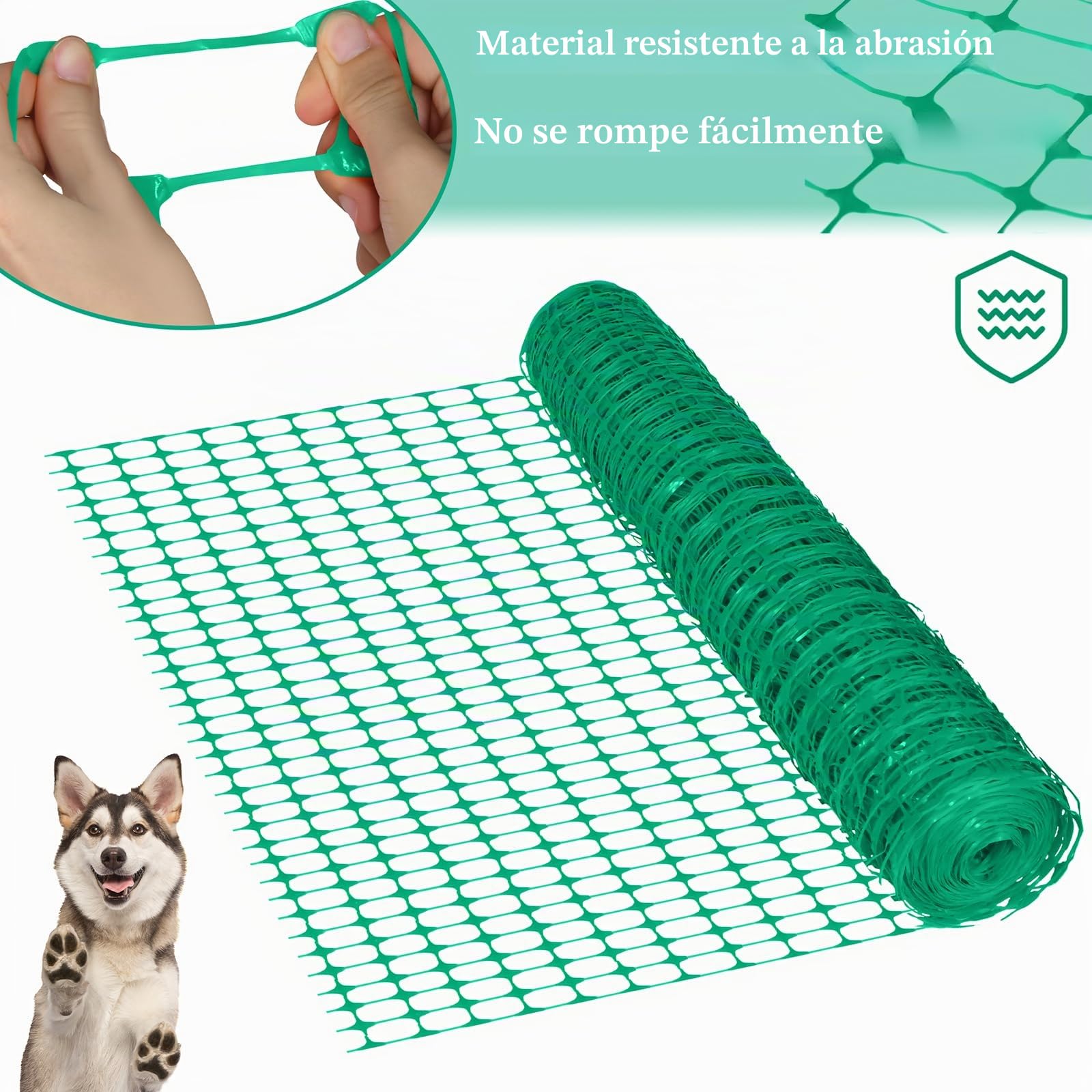 Aufun 30m barrera valla pastos red de protección hecha de plástico PE perro valla de advertencia valla de construcción valla juego valla red de seguridad para la familia, área pública, verde | Valla de seguridad para perros, valla de seguridad, valla de c
