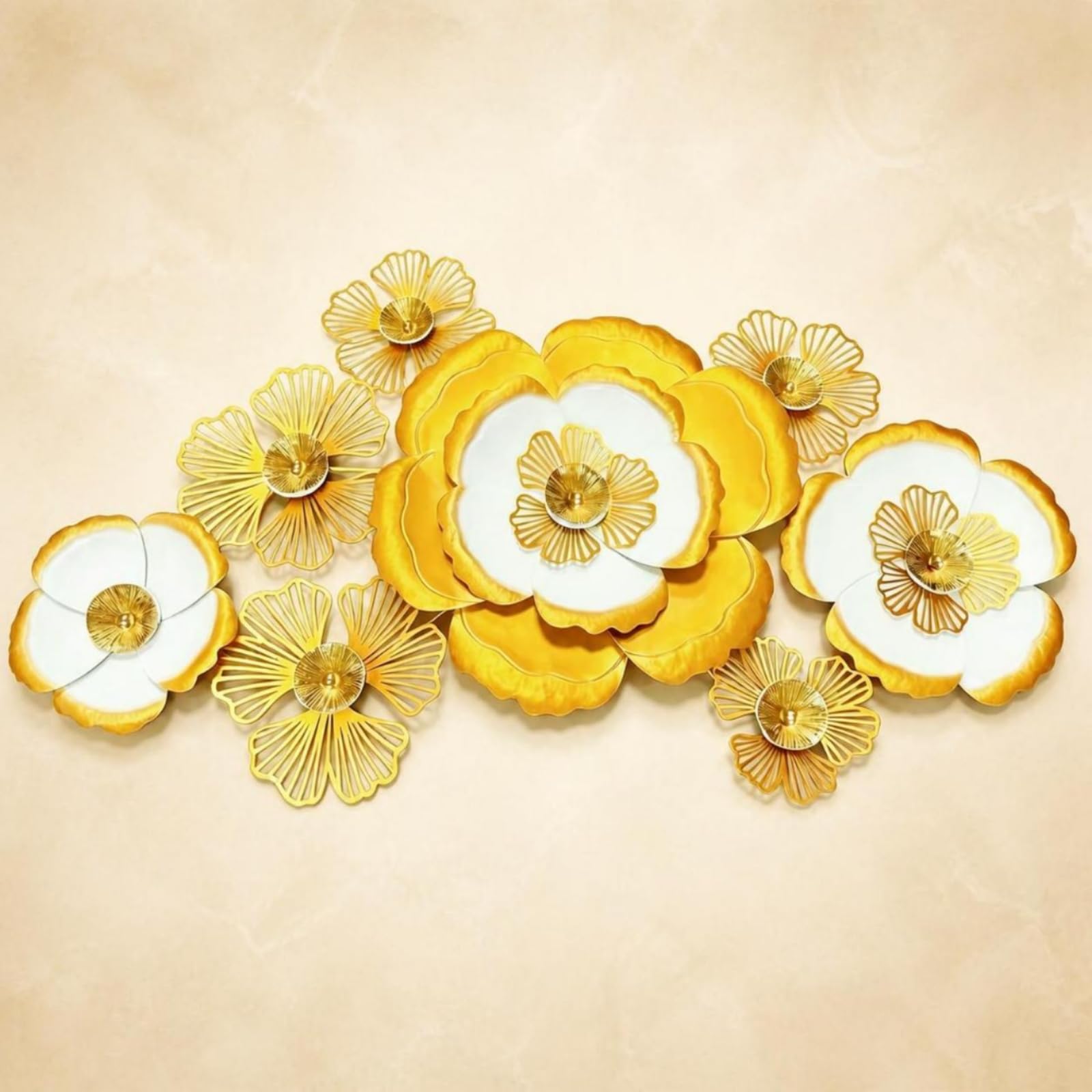FytStycale Fiori in Metallo da Parete Elegante Decorazione da Parete con Fiori Eleganti Decorazioni Murali per Ingresso