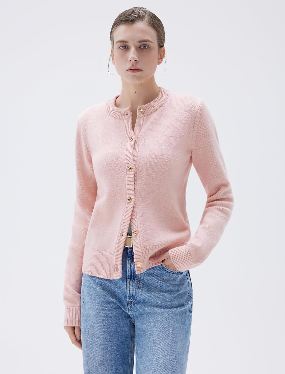 SUUKSESS Women Chunky Cashmere Blend Cardigan Sweaters Trendy Fall Fashion Button Up Long Sleeve Knit Outfits - Image 3