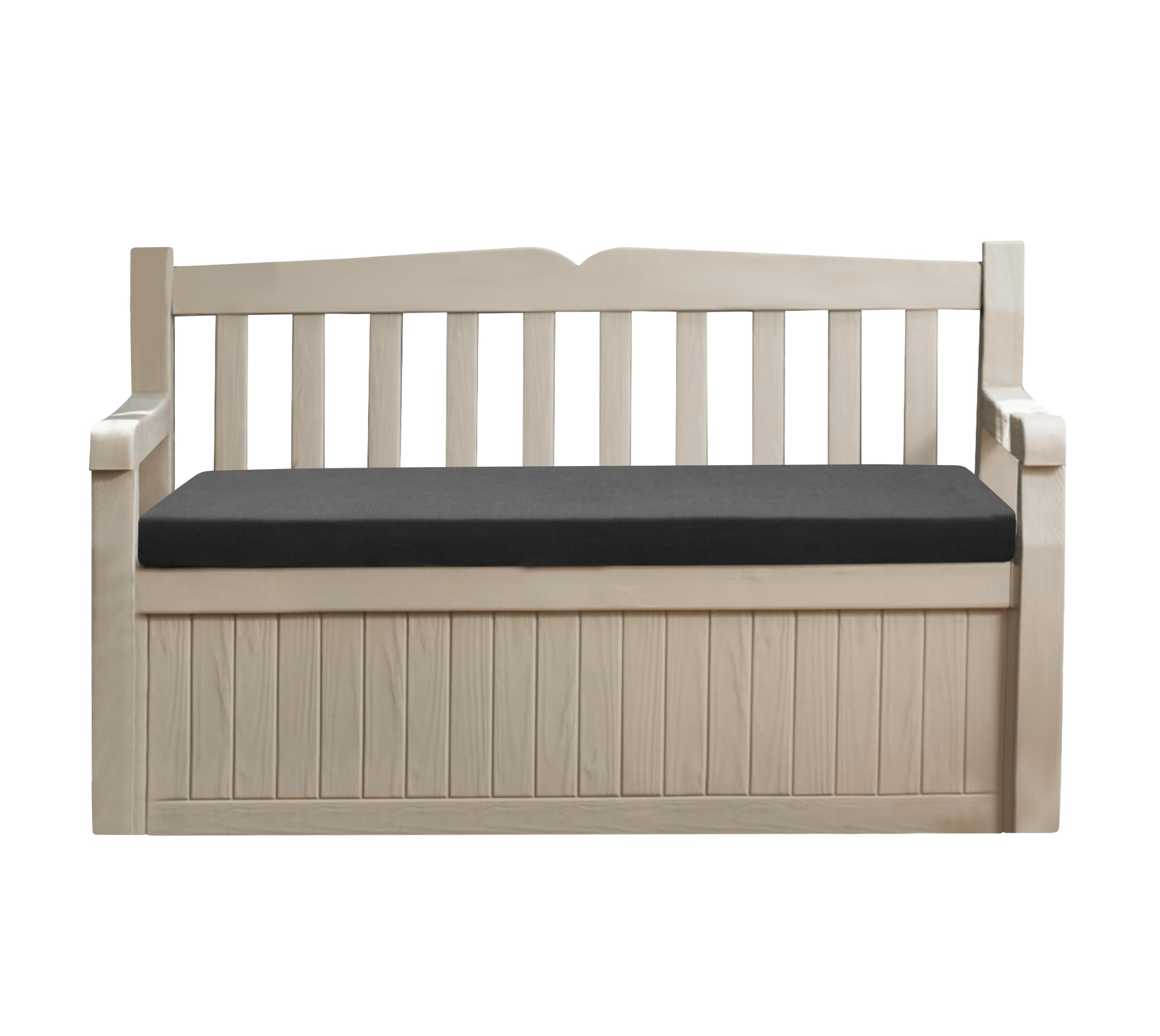 Sapphire Collection Premium Outdoor Bench Seat Pad | Water Resistant Cushion for Iceni & Eden Storage Benches 128x50cm | Comfortable Patio Furniture Swing Bench Pads (Black) โ image 1