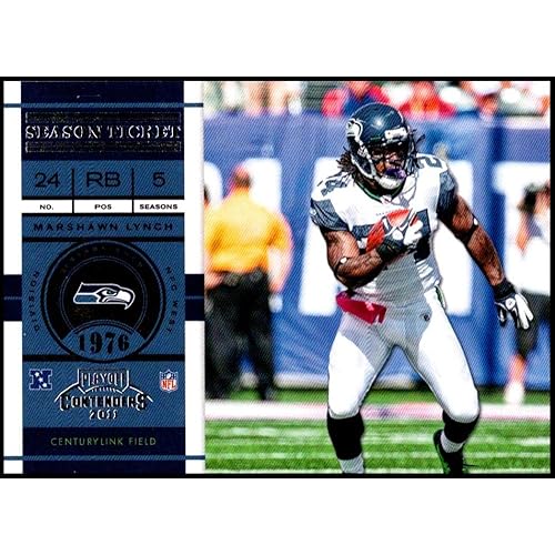 Football NFL 2011 Playoff Contenders Season Tickets #95 Marshawn Lynch NM Seahawks
