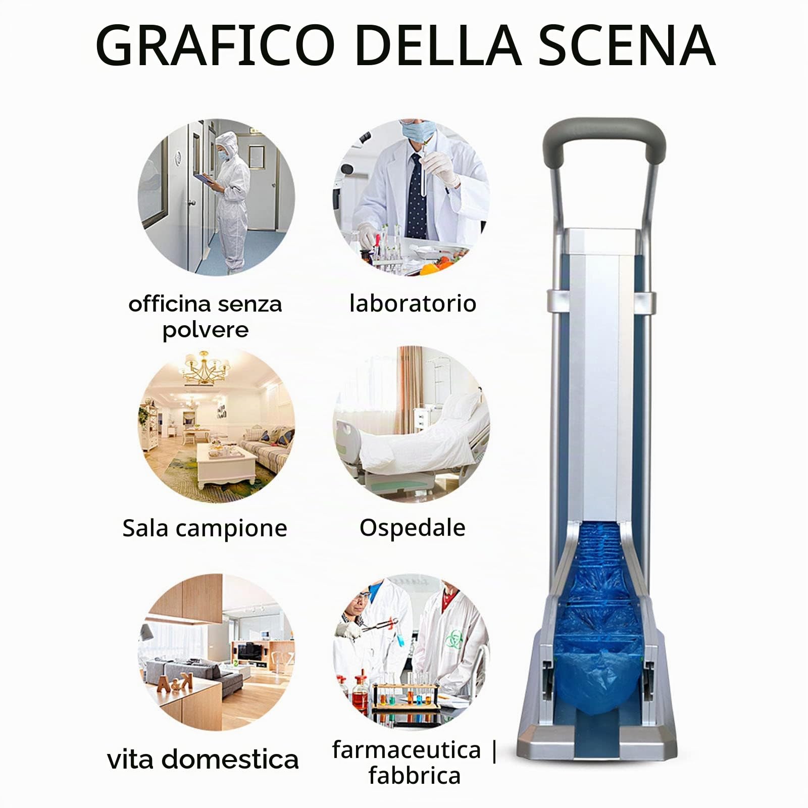 Copristivali Copriscarpe durevoli, distributore Automatico di Copriscarpe Senza elettricità Richiesta, Tira Il deflettore per L'Ufficio in Aula Domestica