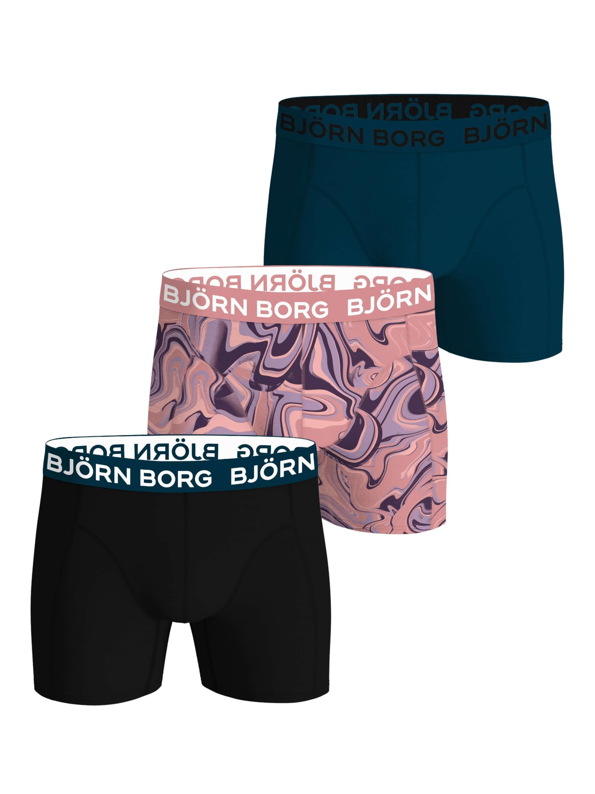 Björn Borg Men's Cotton Stretch Boxers (3-Pack) – Soft, Breathable Underwear with Comfort Waistband (UK, Alpha, M, Regular, Regular, MP011)