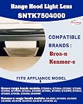 Mise à jour SNTK7504000 Lentille de lumière de hotte de gamme compatible Broa-n qt20000 Couverture lumineuse du capot de cuisine Kenmor-e Remplace K7613000 K7504000 K7613-000 NTK7504000 949658 AP3378324
