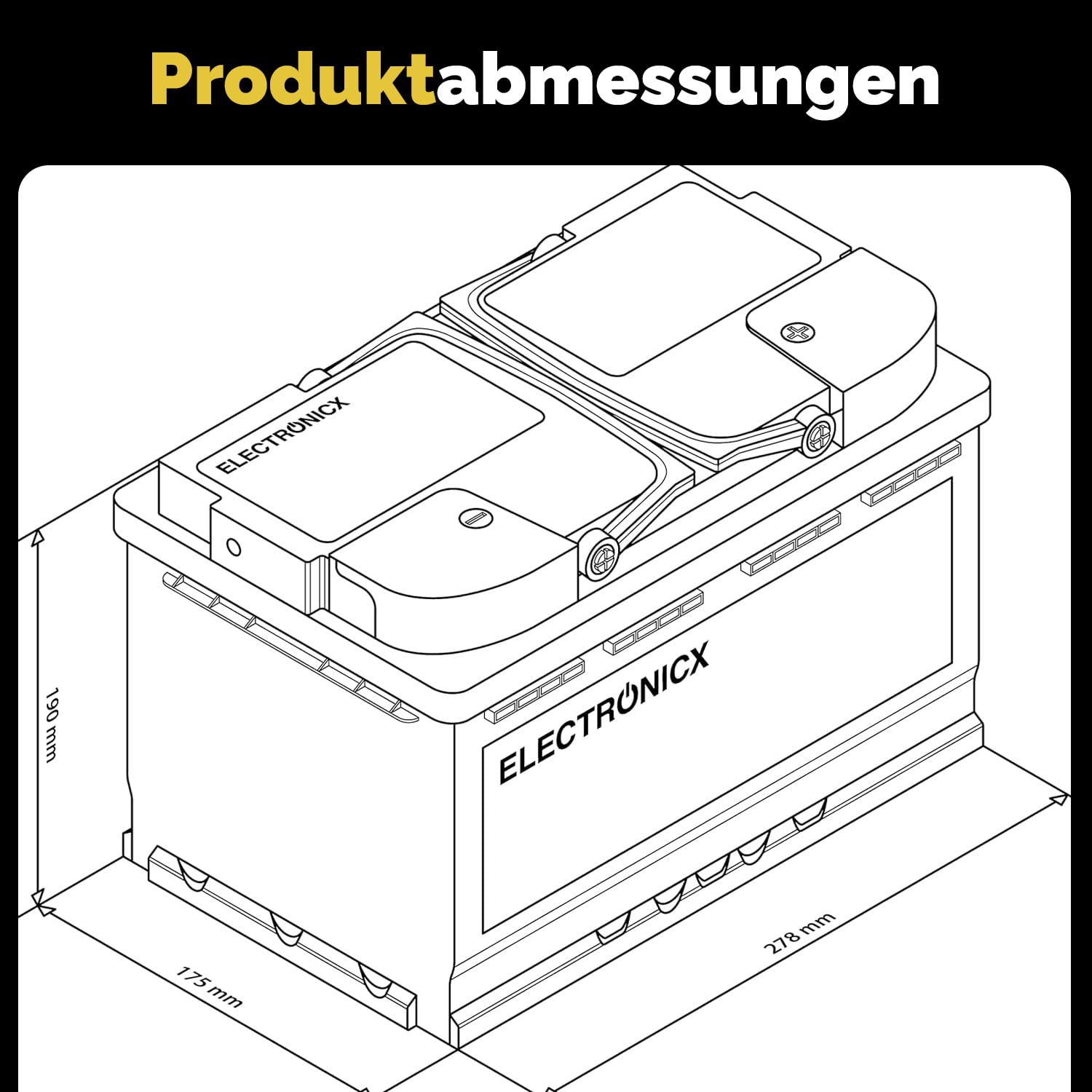 AGM Solarbatterie 12V 100Ah – Wartungsfreier Akku für Wohnwagen, Wohnmobil, Mover, Boot & Off-Grid Solarsysteme – Versorgungsbatterie Deep Cycle Solar Edition