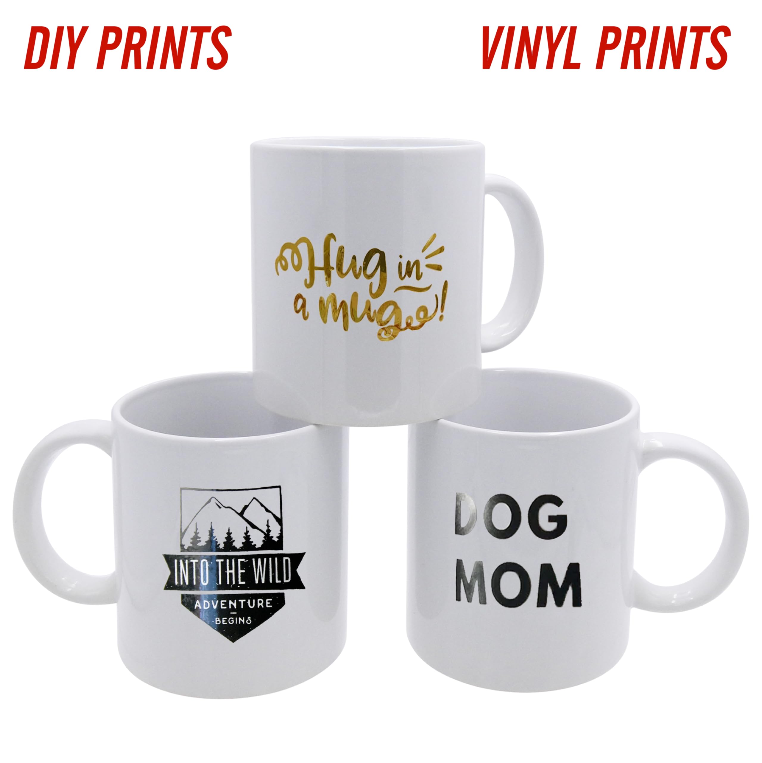 Amazon.com: White Mug, White Coffee Mug Set of 12, All-Purpose Ceramic Bulk  Mugs, 11 ounces Cup Sets, BPA-Free Food Grade Restaurants, Caf, Inn,  Hotels, Perfect for DIY Custom Vinyl Prints (12 Pack) :