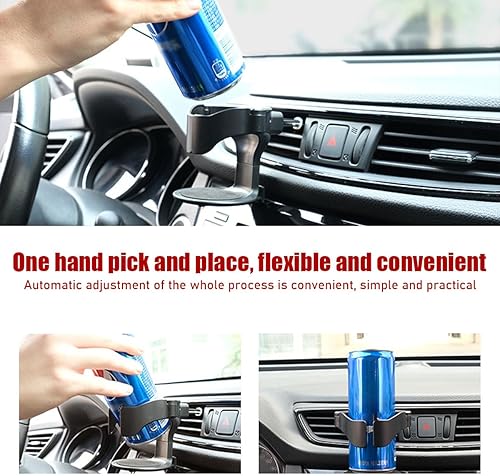 Miniatura 3 de Portavasos para automóvil para ventilación de aire, soporte horizontal ajustable para tazas de aire acondicionado y aire acondicionado con clips,