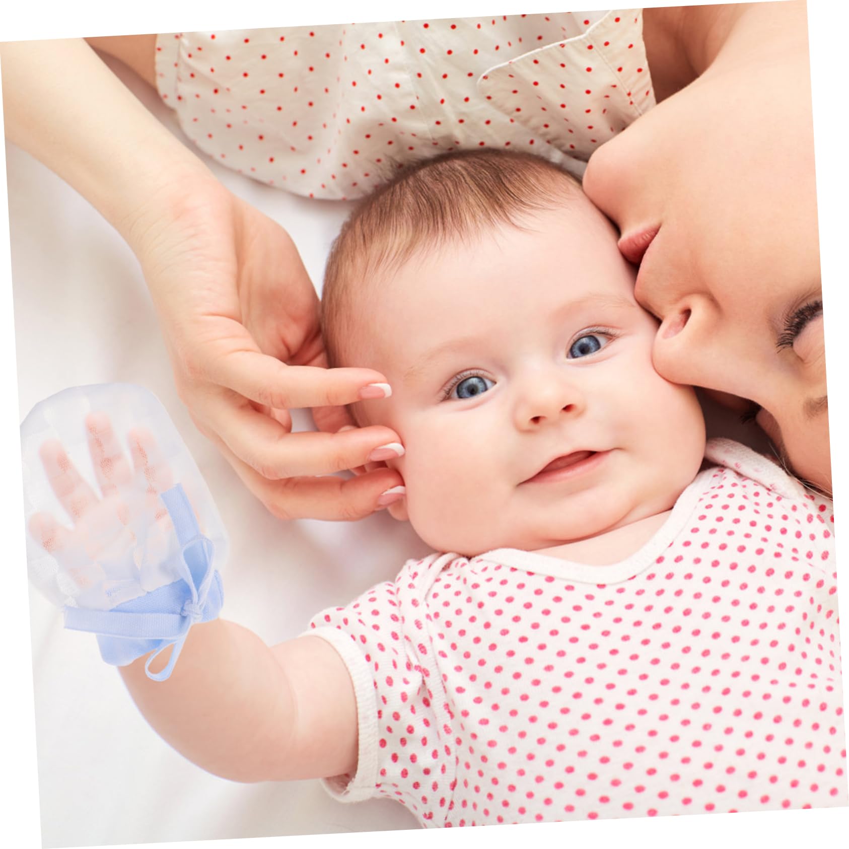 LIFKOME 2pairs Adjustable Anti-scratch Gloves Ice Silk Boy Girl Mittens for Months Compact Boy Girl Mittens Protects From Scratches