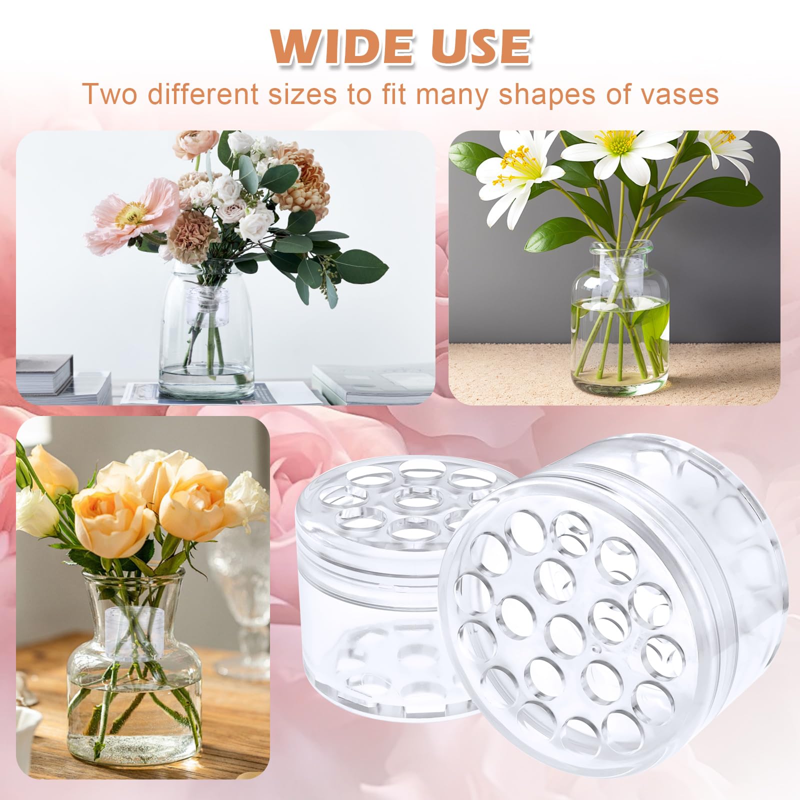 Support De Tige Spirale Transparent Ikebana - Lot De 2 Tailles Pour Arrangements Floraux, Bouquets Et Décoration Romantique DIY