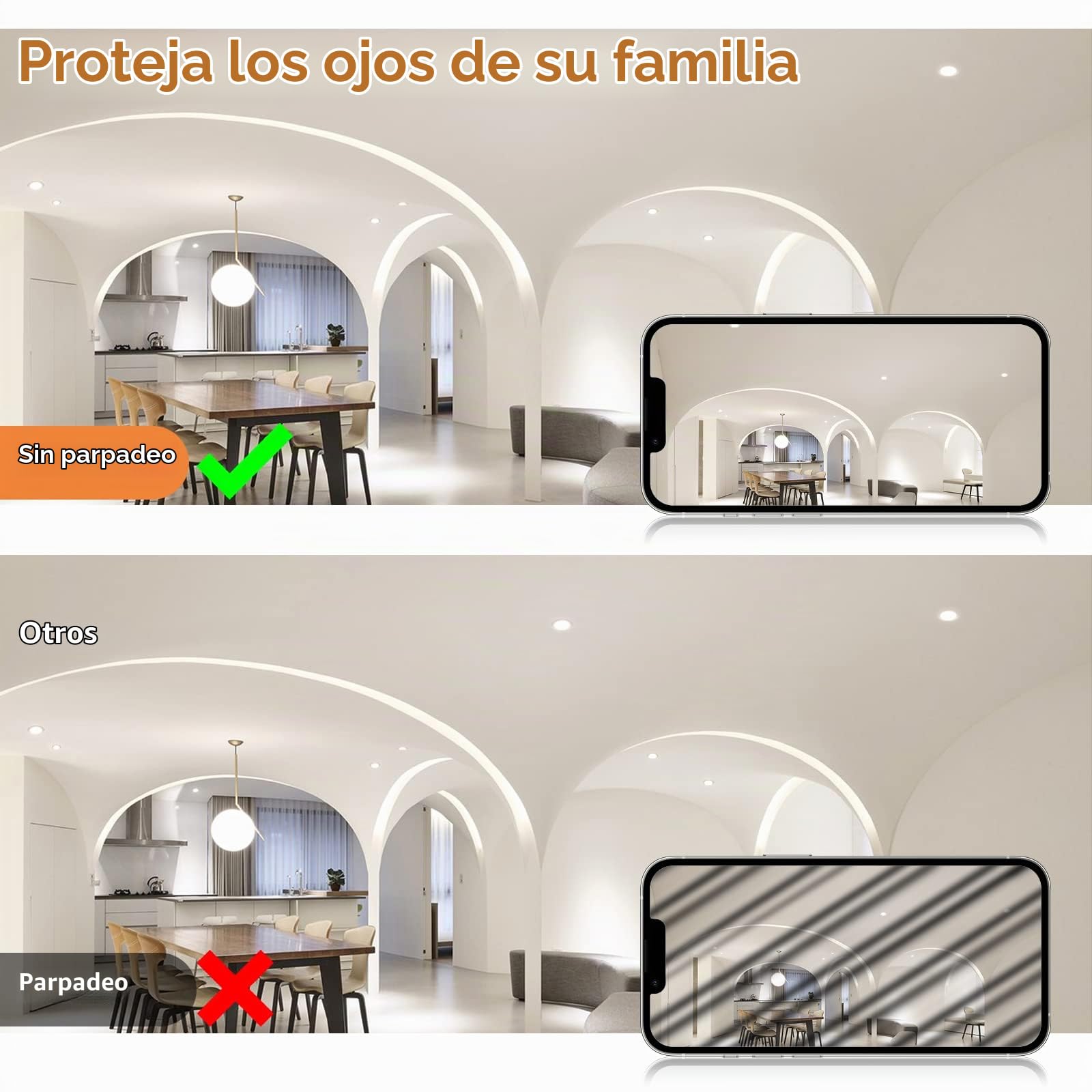 Downlight LED Techo Empotrable 10W, Blanco Neutro 4000K Corte 115-125mm | Pack de 20, IP44 Focos LED Interior Baño 10W 1000LM, AC 220-240V, Diámetro 143mm, Ojos de Buey para Techo Extraplano Redondo