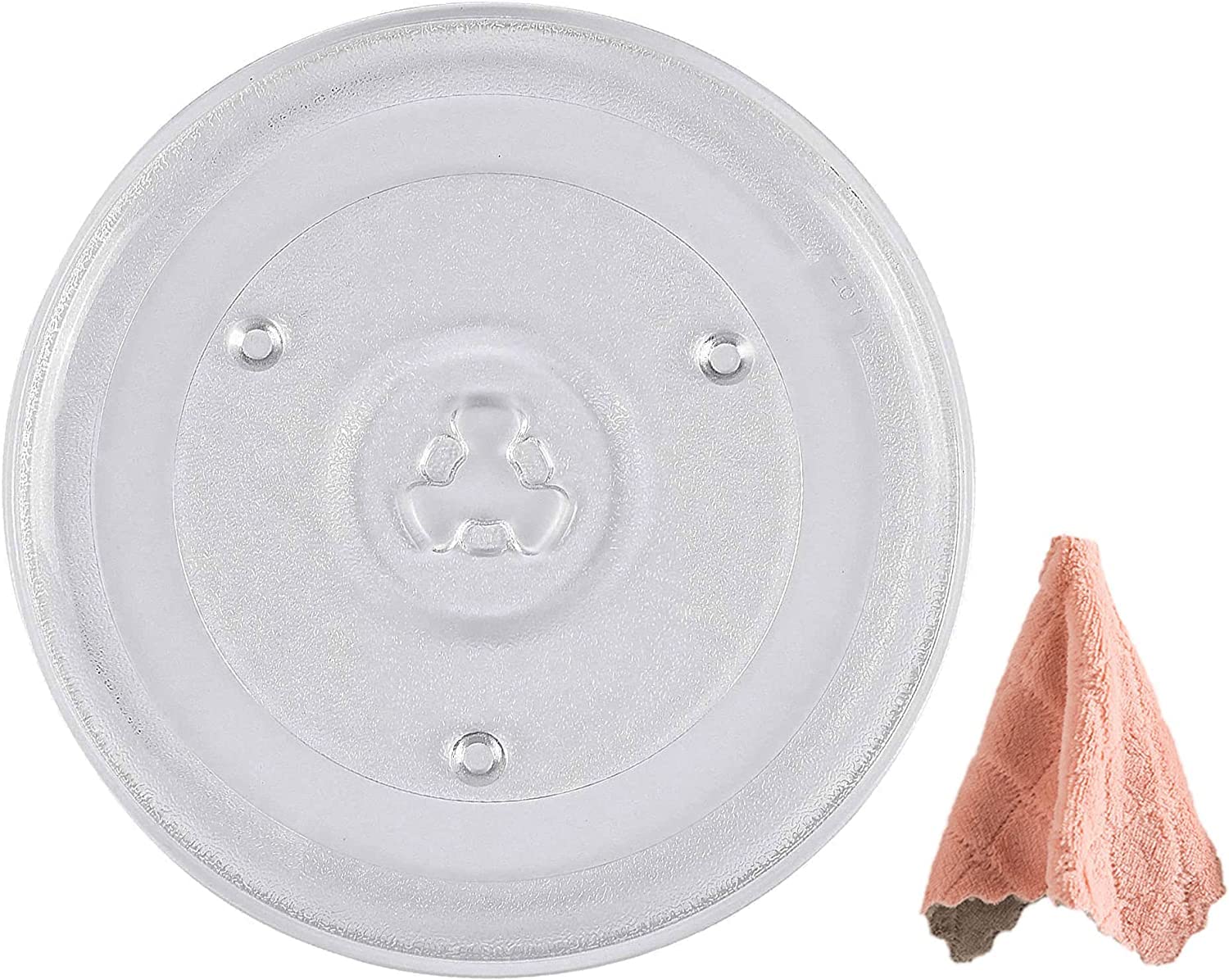 Rubik Microwave Oven Plate Replacement Medium (27cm / 10.63 inch) Turntable Glass Tray Dishwasher Safe, Universal Compatibility