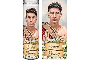 Saint Barry Keoghan Prayer Devotional Parody Altar Candle, 8" White Unscented