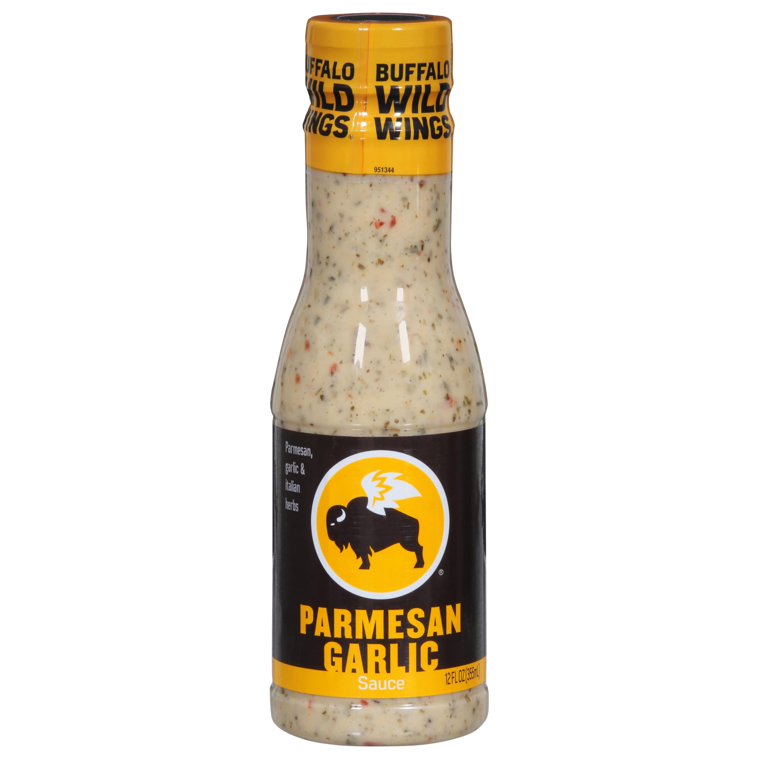 Buffalo Wild Wings Parmesan Garlic Sauce, 12 fl. oz., Perfect Dipping Sauce, Chicken Marinade, Chicken Parmesan Topping and Wing Seasoning, Made with Italian Herbs