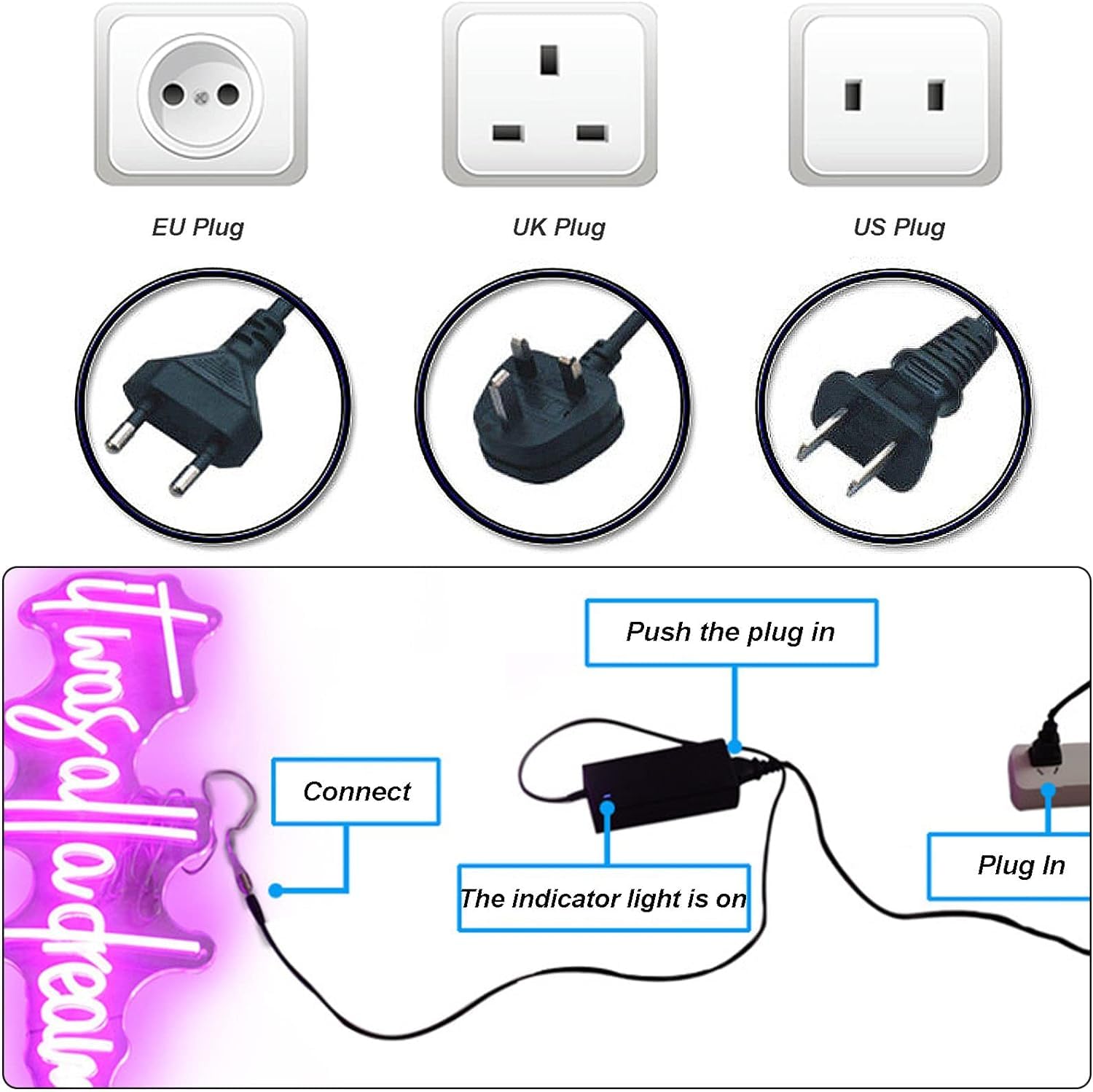 Znak neonowy LED Miłość Neonowe znaki świetlne Lampka nocna z cokołem Znaki w kształcie serca amorka Lampy neonowe Różowe oświetlenie Sypialnia Salon Wesele