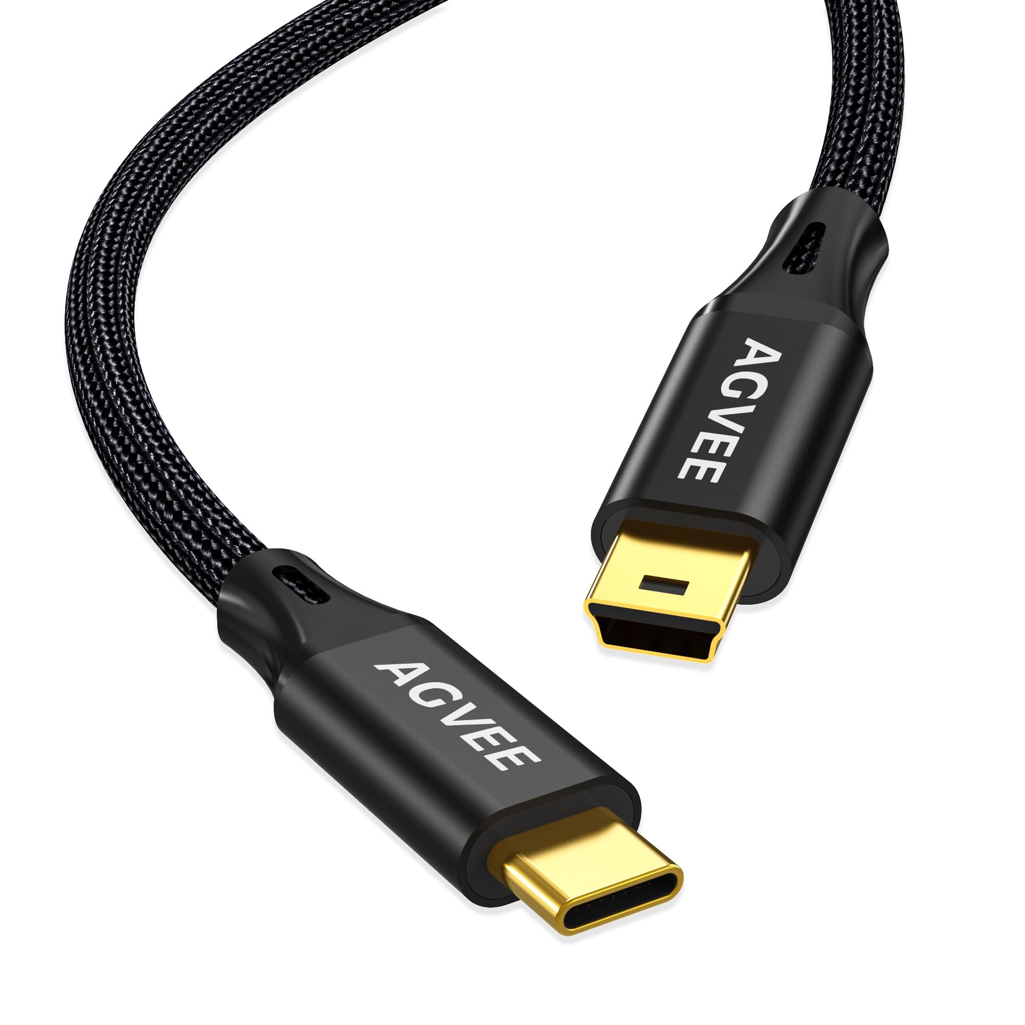 Amazon.com: AGVEE 2 Pack 10ft USB-C to Mini USB Cable, Gold Plated