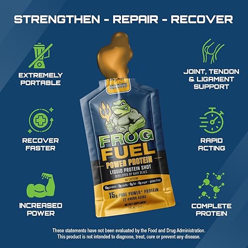 Miniatura 3 de Frog Fuel Power Collagen Liquid Protein Shots  Listo para beber  Diseñado por Navy Seals  Fórmula utilizada por más de 4000 instalaciones médicas
