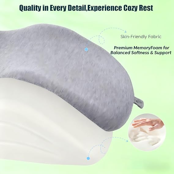 Bed Wedge Pillow,Memory Foam,With Headrest,Washable Cover,Wedge Pillow Support Cushion For Acid Reflux,Snoring,Back Pain,Surgery Recovery,Leg Elevation