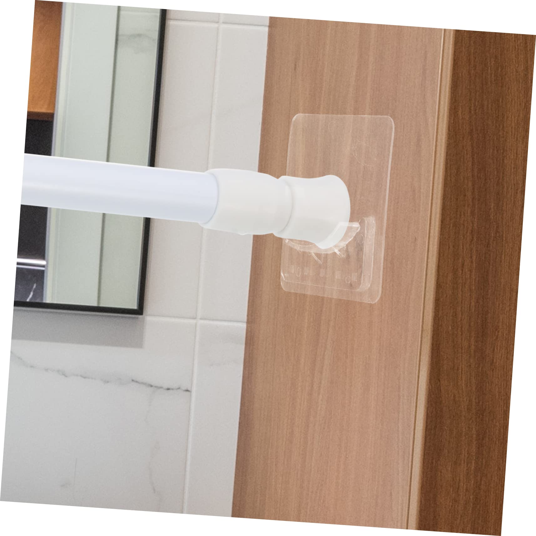 POPETPOP 18paires Support De Rideau De Adhésif Supports Muraux Pour Tringle à Rideaux Fixation Sans Perçage Pour De Bain Et Serviettes Transparent