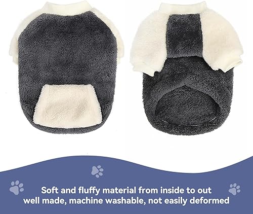 Miniatura 3 de Suéter de invierno suave y cálido para perros pequeños, esponjoso, elástico, para perros pequeños, talla S