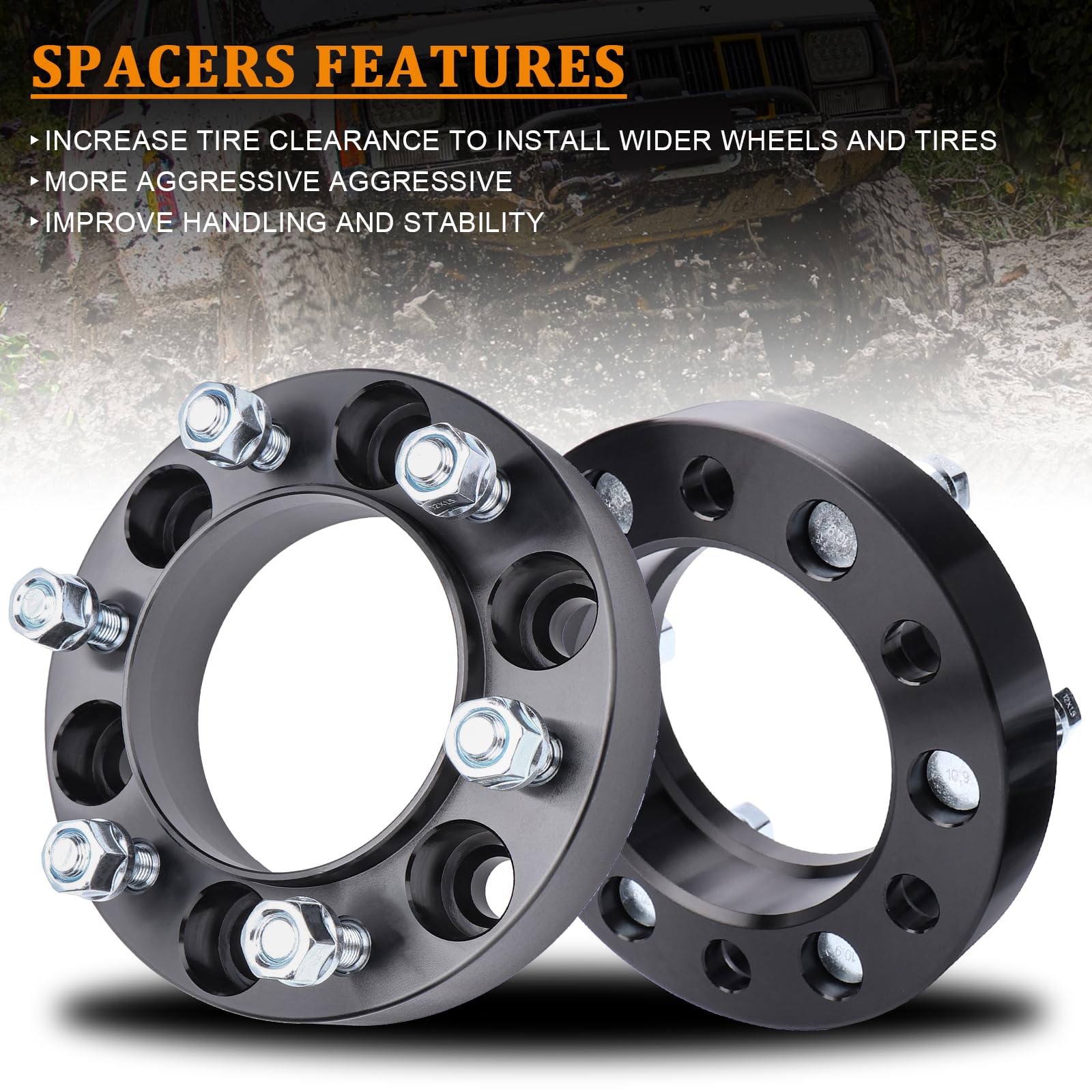 IRONTEK 2in 6x139.7mm Hubcentric Spacers (12x1.5 Studs, 106mm Hub Bore) 6x5.5 Wheel Spacer Adapters Fit For Toyota Tacoma/ 4Runner/ Tundra/FJ Cruiser; For Lexus GX460 GX470 (4PCS), Lug Nuts - Canada
