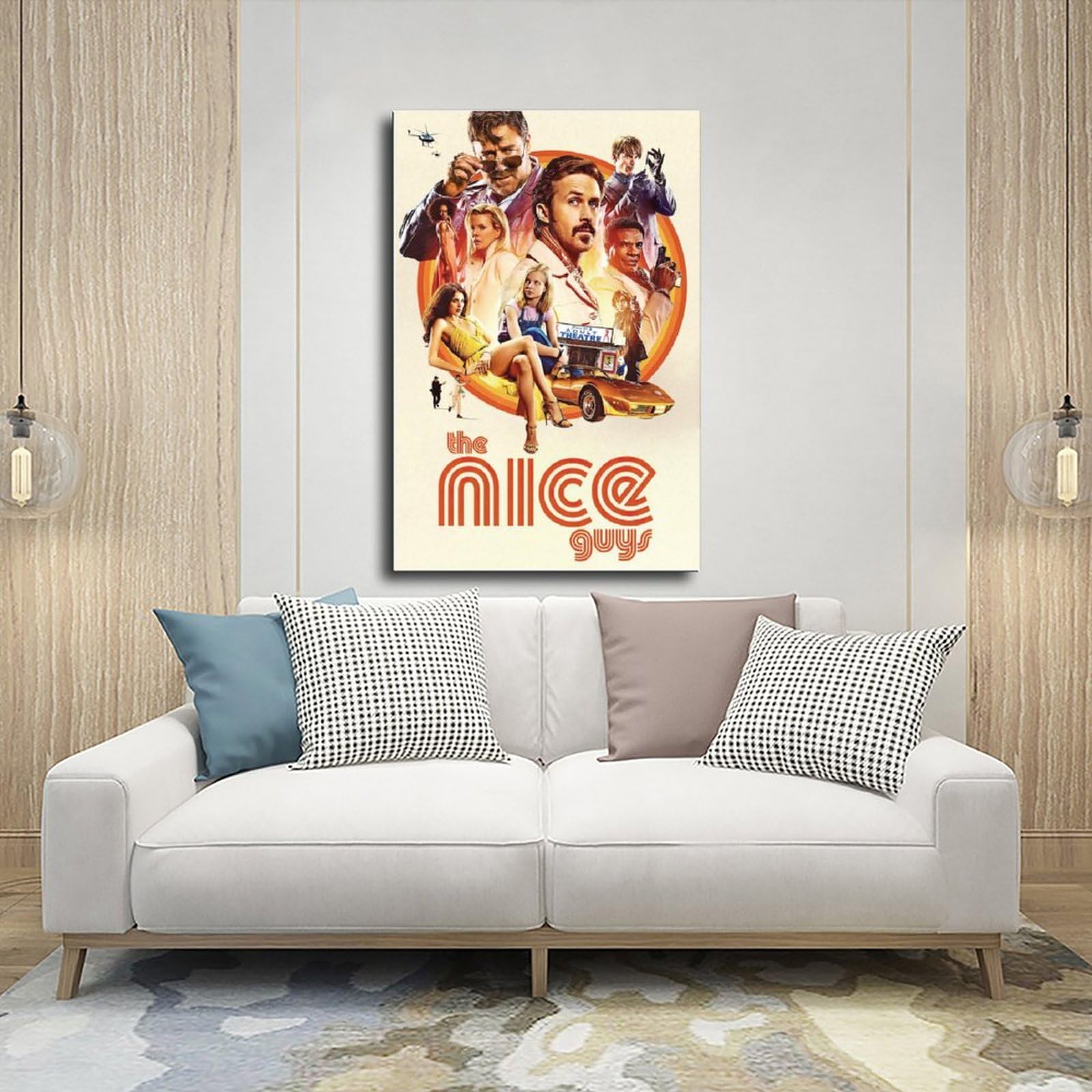 Poster classique sur toile « The Nice Guys » - Décoration murale pour salon, chambre à coucher - Style sans cadre - 50 x 75 cm