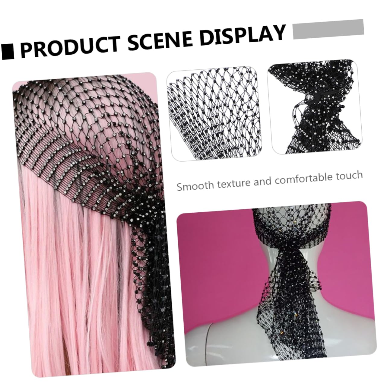 GALPADA 3pezzi Elegant Mesh Veil Headband for Women Unique Hair Accessory for Weddings Festivals and Parties Comfortable Elastic Design