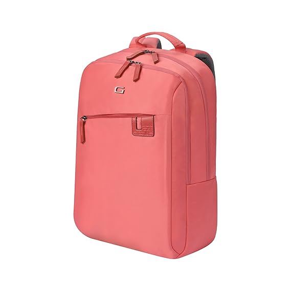 Gear Compact Business Large Water Resistant 3 Compartment Laptop Backpack/Casual Backpack/Daypack/Travel Backpack/College Bag For Men/Women(Pink-Grey), 27 Litres