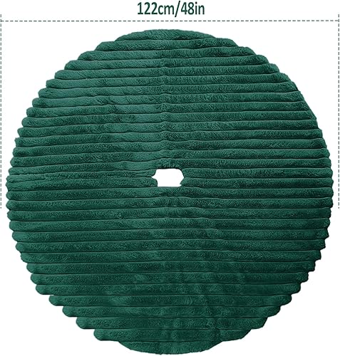 Vista 109 de Faldones blancos de felpa para árbol de Navidad, 36 pulgadas, tapete de lujo de piel sintética para base de árbol de Navidad con patrón de corazón