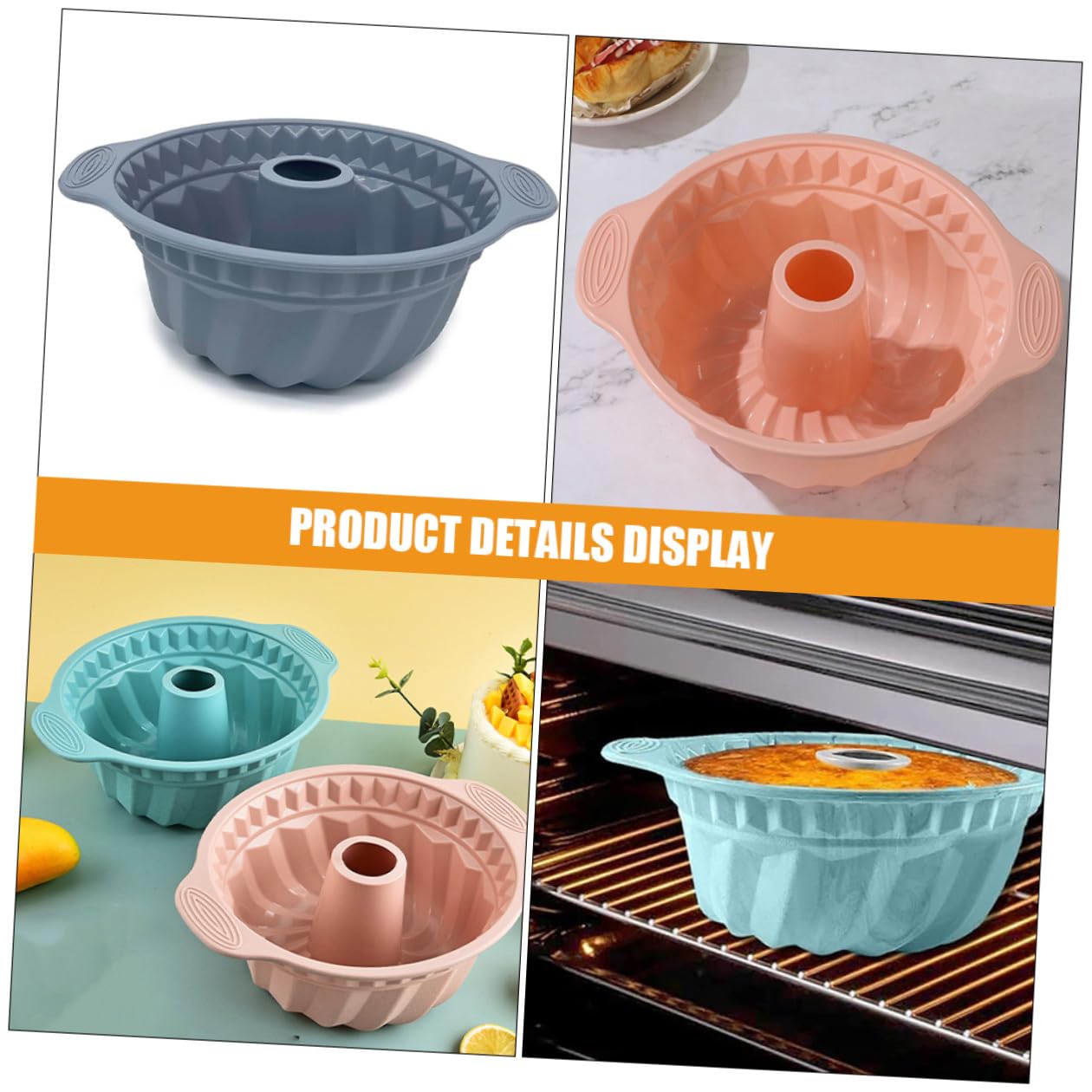 Homoyoyo Set di 3 Stampi in Silicone per Dolci Rotondi Bordi Scanalati, Antiaderenti e Salvaspazio, la Preparazione di Torte Soffici in Famiglia