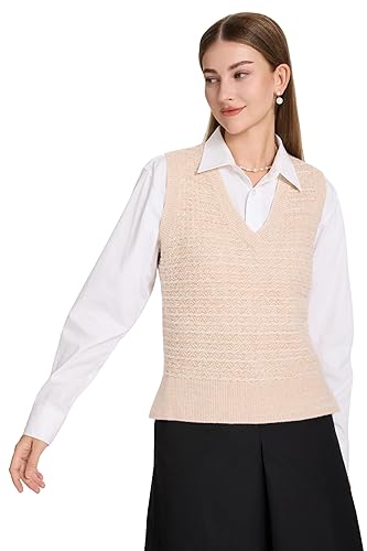 Sweater Vest for Women V Neck Women's Sweater Vests Sleeveless