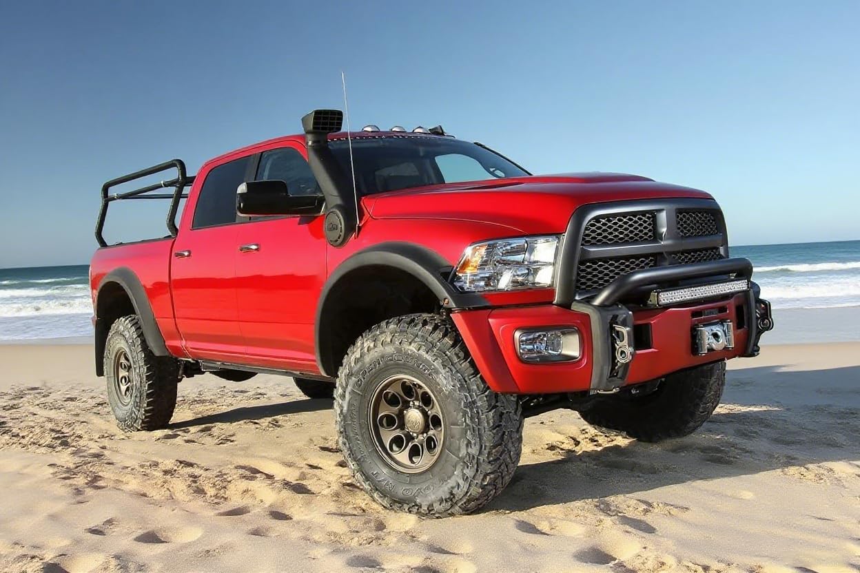 JSCARLIFE Car Snorkel Kit, ABS Plastic Air Intakes Parts Set Auto Snorkel Kit Fit for 2009-18 R-am 1500 All Engines 2010-18 R-am 2500/3500 2013-18 R-am 2500/3500/4500/5500 Diesel w Active