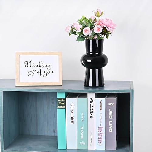 Miniatura 4 de Koythin Jarrones transparentes, jarrón hidropónico de vidrio de 8 pulgadas decorativo para decoración del hogar, moderno jarrón geométrico de vidrio