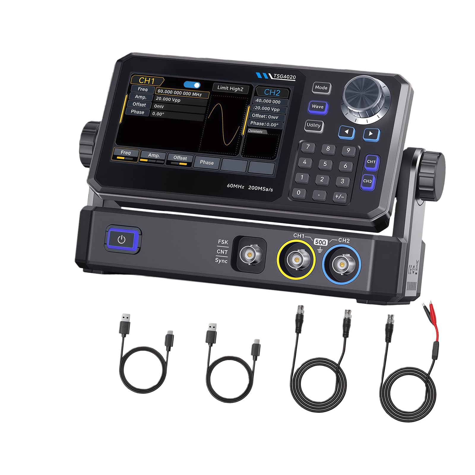 Piceioep Tsg6020 60Mhz Channel Function Signals Generator For Electronics Testing Function Arbitrary Waveform Signals Generator 200Msa / S
