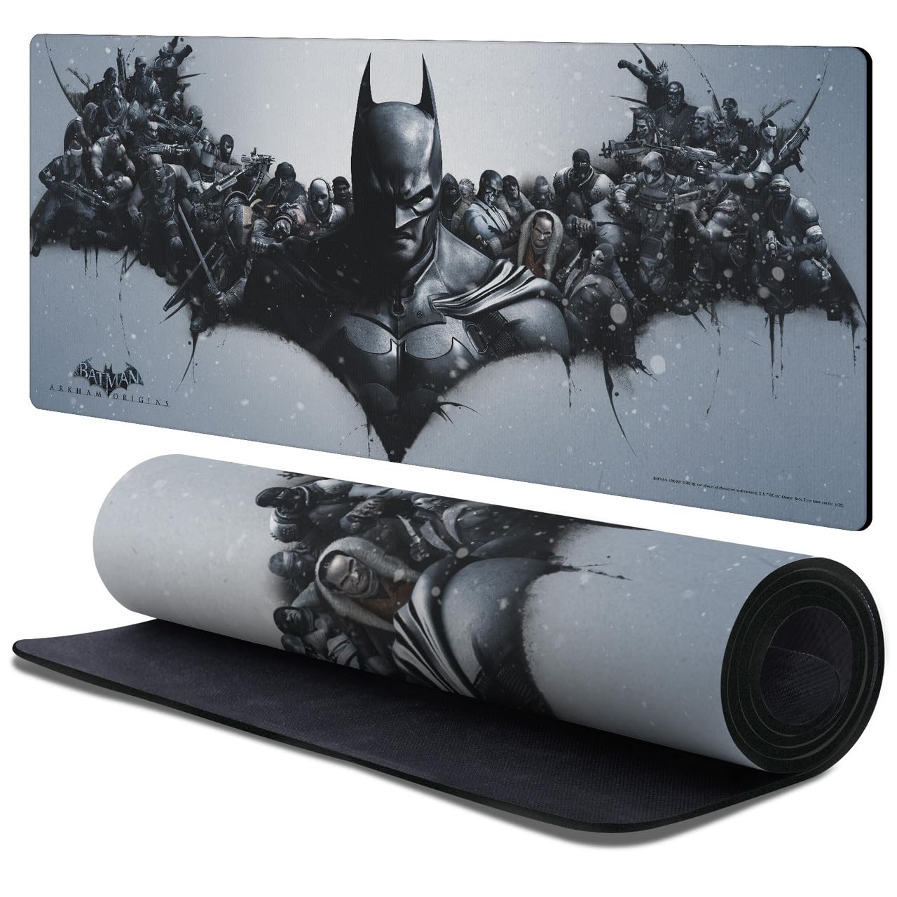 Head Case Designs Officially Licensed Batman Arkham Origins Logo Key Art 37.4 x 15.75 x 0.16 inches (900 x 400 mm) - XL Gaming Office Desk PC Keyboard Mouse Mat Pad