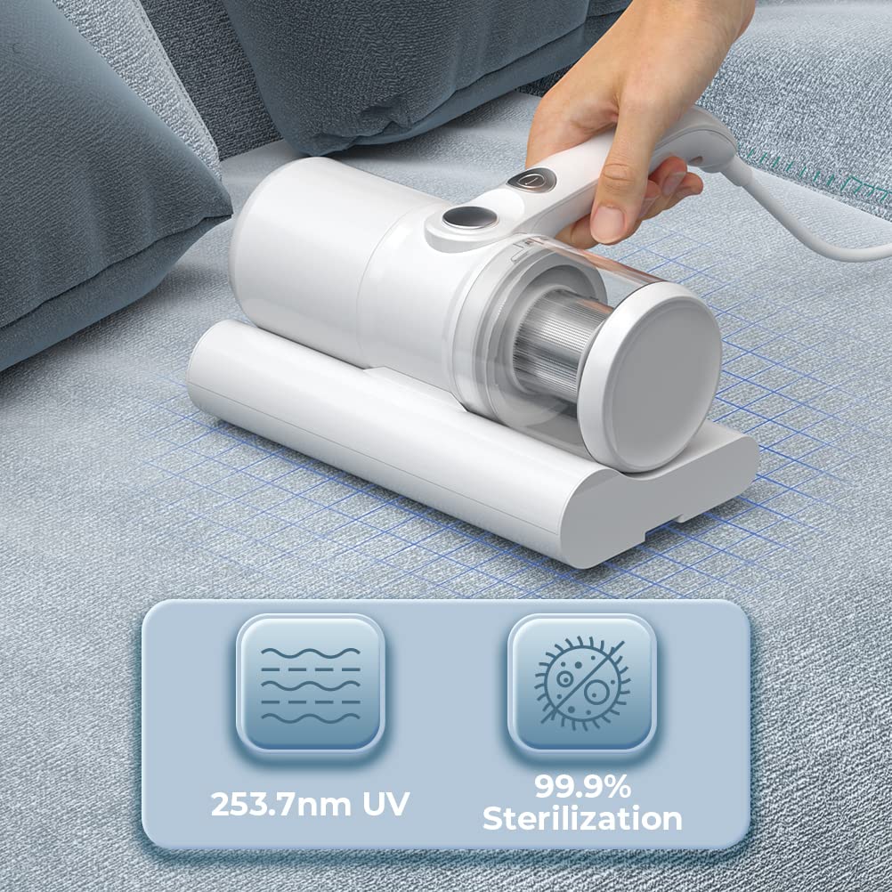 Matratzenreiniger Milbensauger mit UV-Licht & HEPA, 300W, Weiß