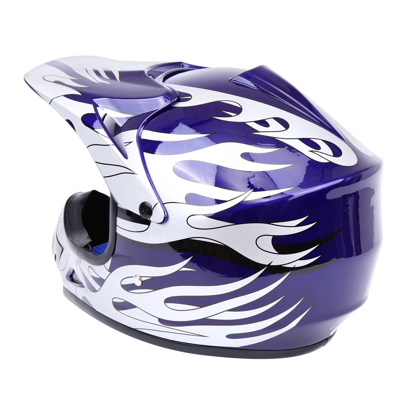 Samger DOT Youth Niños Fuera del Casco de Motocross Dirt Bike Casco con Guantes Gafas (Azul,L)