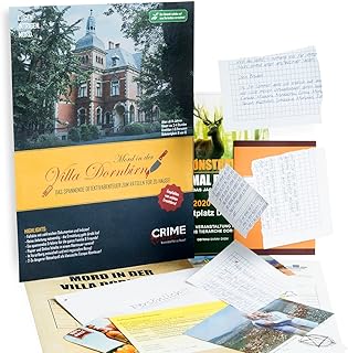 JAWAonline Crime Makers Detektiv Spiel - Rätselbuch Mord in der Villa Dornbirn - Escape Room Spiel - Spannendes Rätselspiel - Gesellschaftsspiel für Erwachsene und Kinder - Tatort Krimispiel