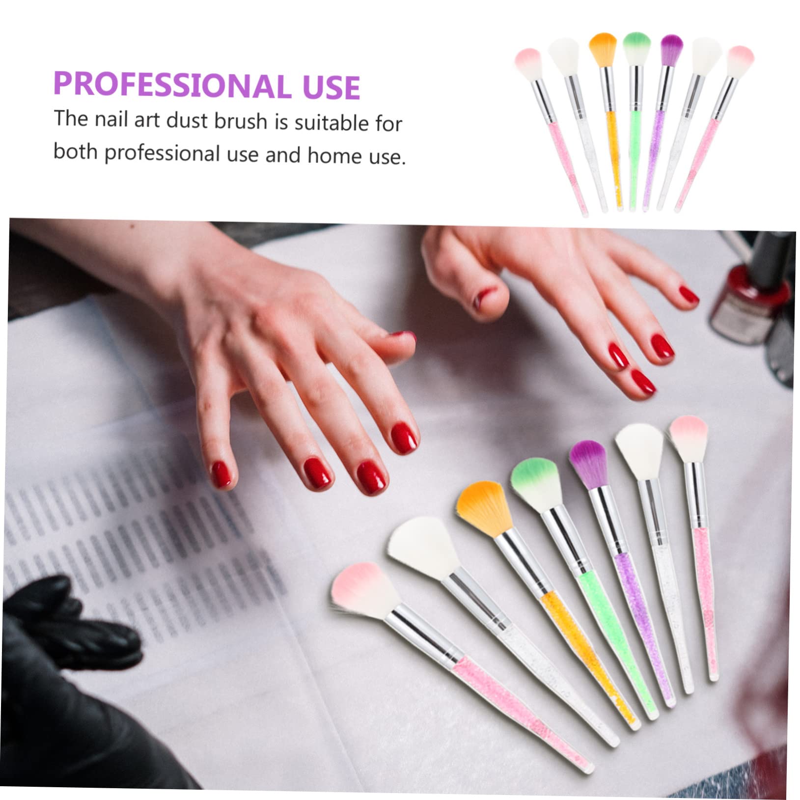 FRCOLOR 14 Piezas cepillo de limpieza de uñas pinceles para uñas pinceles uñas acrilicas cepillo para las uñas clavo limpiador de brochas de maquillaje cepillo uñas limpiador de uñas