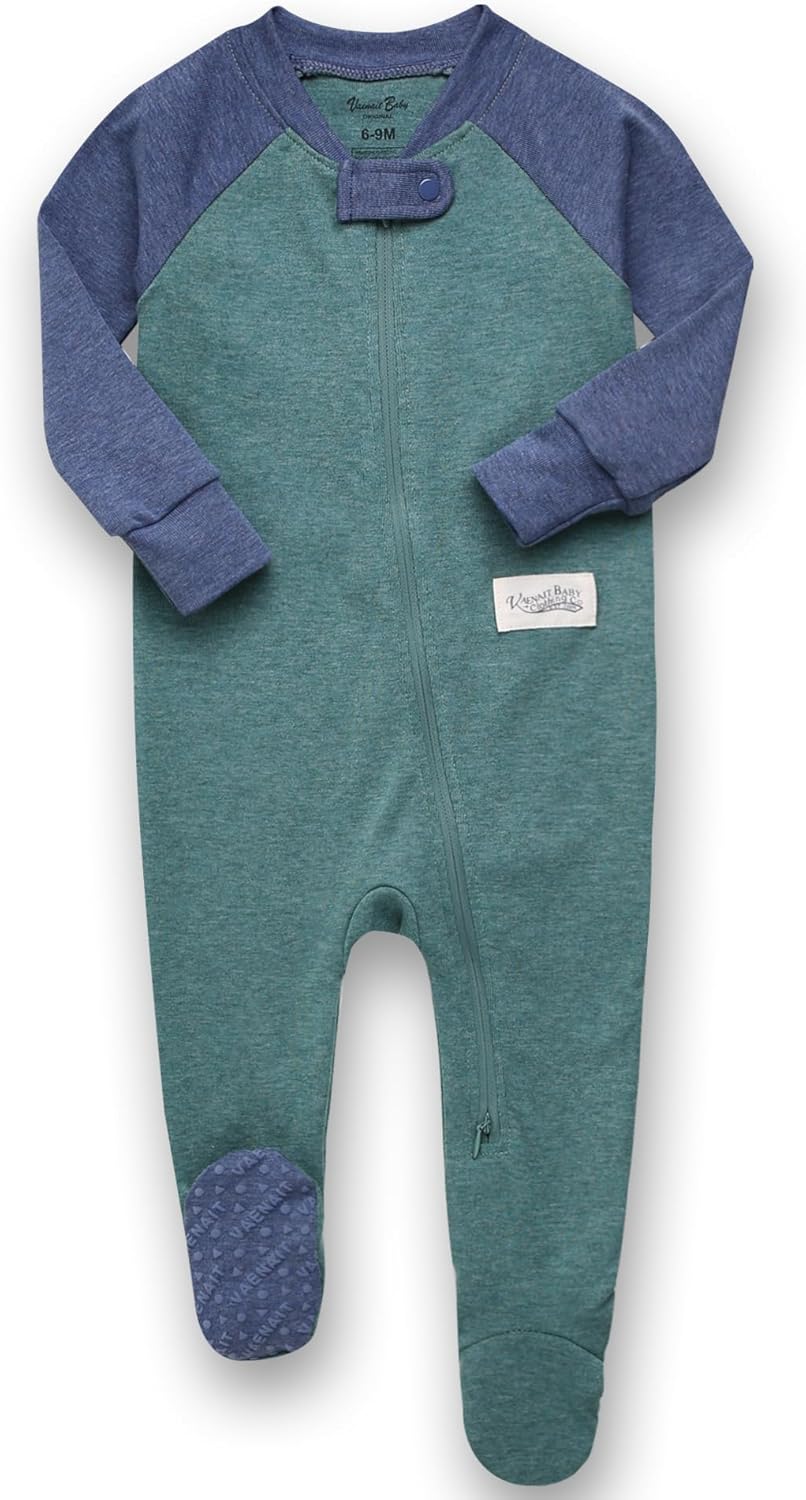 VAENAIT BABY Infant Toddler Boys Girls Modal Cotton Footed Pajamas One-Piece Romper Sleep and Play 0M-2T